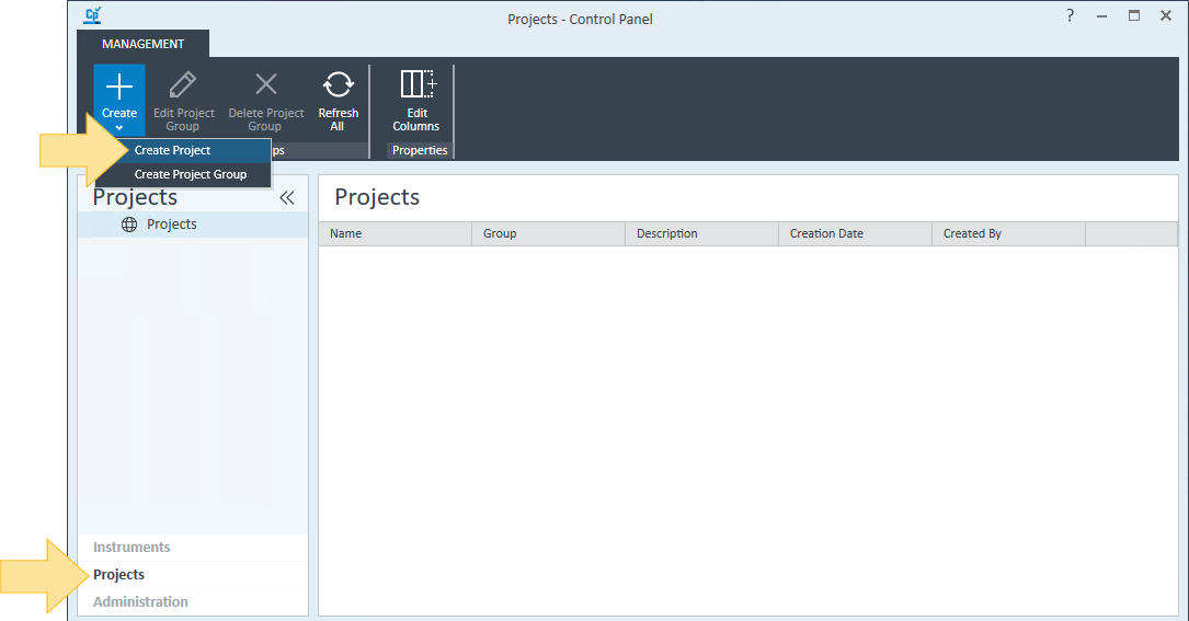 Restore a project from the OpenLab Server Content Management archive ...