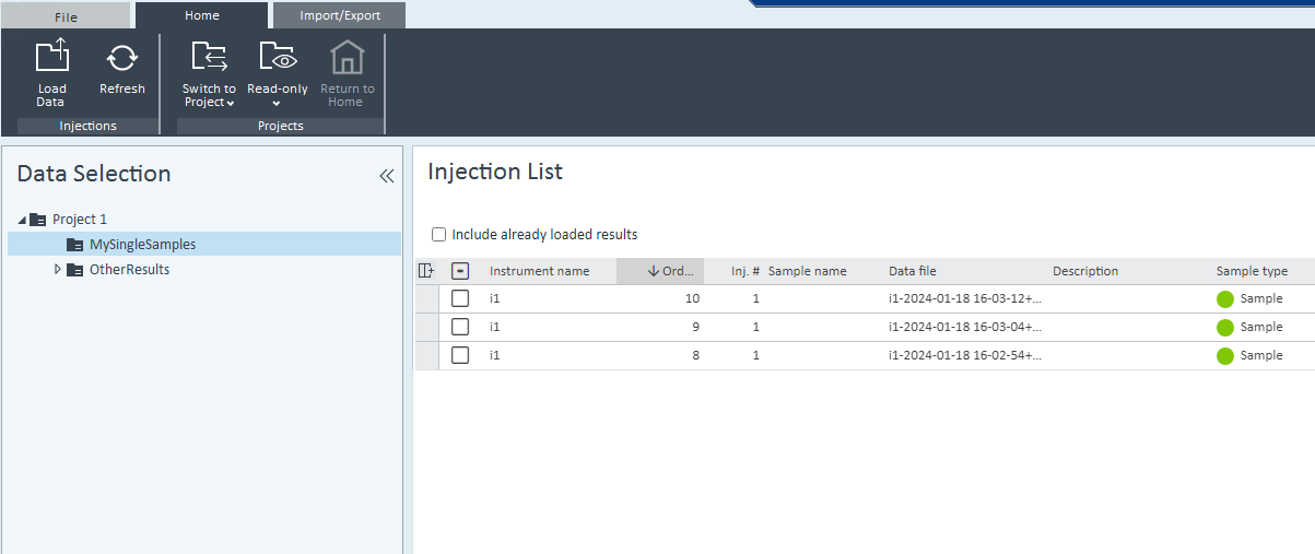 Hide loaded results