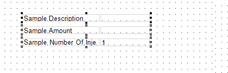 Aligned data fields
with aligned split lines