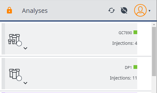 Example of an Analyses view