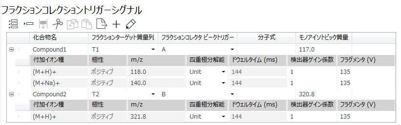 例﻿：マスベ﻿ースフラクシ﻿ョンコレクシ﻿ョン パラメ﻿ータ