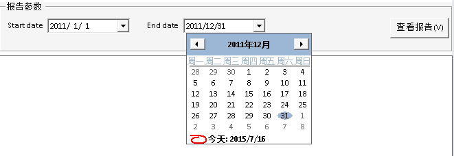 报告参数示例